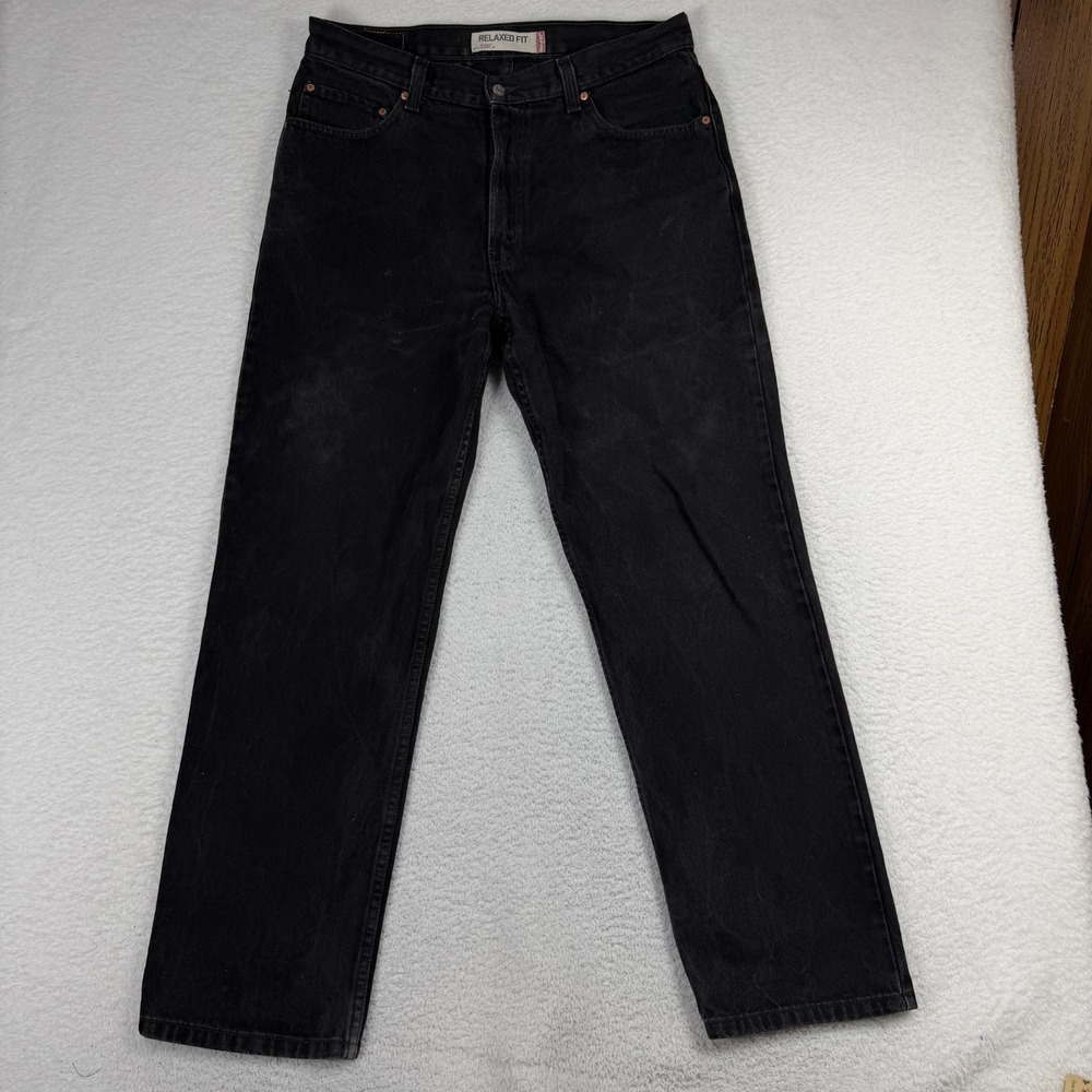 Levis 550 Y2K Relaxed Fit Mens Size 36x32 (36x30.5) Black Denim Jeans Pants